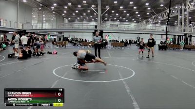 115 lbs Placement (4 Team) - Brayden Biggs, Junior Terps Express vs Jaxon Roberts, Team Boogie Men