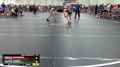 120 lbs Cons. Round 4 - Dominic Marino, Shore Thing Wrestling Club vs Firdavs Ahmadzoda, Unattached