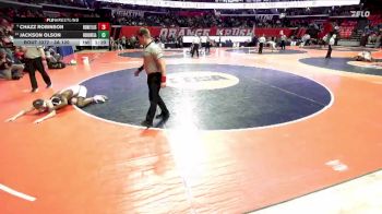 3A 120 lbs 3rd Place Match - Chazz Robinson, Flossmoor (Homewood-F.) vs Jackson Olson, Rockton (Hononegah)