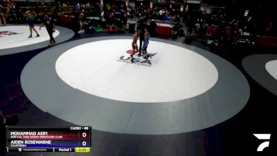 88 lbs Round 1 - Mohammad Asifi, Nor Cal Take Down Wrestling Club vs Aiden Rosewarne, California