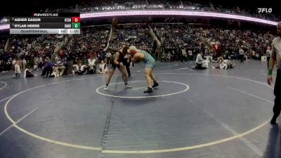 2A 215 lbs Quarterfinal - Rylan Heers, Bandys High School vs Asher Eason, Heide Trask Senior High School