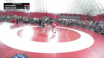 132 lbs 1st Place Match - Co`ji Campbell, Wisconsin vs Brady Collins, Askren Wrestling Academy