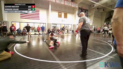 155 lbs Consolation - Jaxton Snelson, Barnsdall Youth Wrestling vs Spencer Holum, Northeast Take Down Club