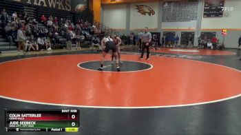144 lbs Quarterfinal - Jude Seebeck, Iowa City, City High vs Colin Satterlee, Cedar Falls