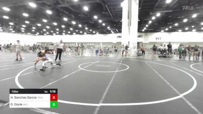 70 lbs Semifinal - Hisys Sanchez Garcia Jr, Grindhouse WC vs DeShawn Doyle, Valley Bad Boys
