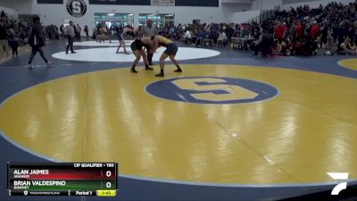 190 lbs Champ. Round 1 - Alan Jaimes, Anaheim vs Brian Valdespino, Downey