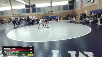 125lbs Cons. Round 6 - Adyson Lewis, Pasco (Girls) vs Abigail Worhatch, Sumner (Girls)