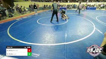 43 lbs Round Of 16 - Breckon Milburn, Powerhouse Wrestling vs Roman Hicks, R.A.W.