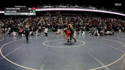 1A 175 lbs Quarterfinal - Elijah Williams, Union Academy vs Raul Lopez, East Wilkes High School