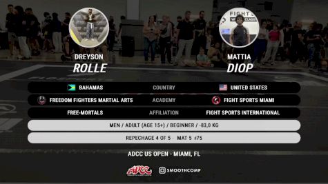 Mattia Diop vs Dreyson Rolle 2024 ADCC Miami Open