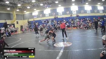 80 lbs Cons. Semi - Bryce Moore, Poquoson Athletic Association vs Landon Brewer, Mighty Warriors