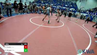 92 lbs Semifinal - Cooper Casey, Tecumseh Youth Wrestling vs Cale Mcgee, Choctaw Ironman Youth Wrestling