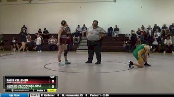 152 lbs Round 2 (3 Team) - Paris Kelleher, Princeton (Girls) vs Genesis Hernandez Diaz, Carrollton Smith (Girls)