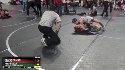 100 lbs 3rd Place Match - Keaton Nelson, Manhattan vs Rhett Kelly, Fort Scott Wrestling Club