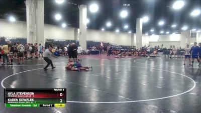 126 lbs Round 3 (6 Team) - Kaden Kowalek, Nebraska Smash (Dev A) vs Ayla Stevenson, Franklin Black & Blue