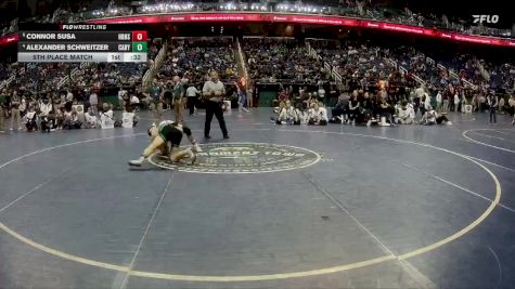 4A 132 lbs 5th Place Match - Alexander Schweitzer, Cary vs Connor Susa, Hickory Ridge High School