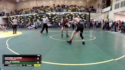 106 lbs Quarterfinal - Antonio Elward, CANTON MCKINLEY vs Collin Bartos, BUCKEYE