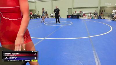 120 lbs Round 3 (6 Team) - Mariah Robbins, Oklahoma Blue vs Zao Estrada, South Carolina