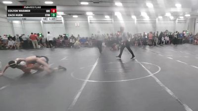 132 lbs Round 8 (10 Team) - Zach Kuen, CHWHALE Blue vs Colton Wasmer, Grindstone WC