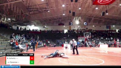 195 lbs 7th Place Match - Julius Florence, Beech Grove vs Brayden Schultz, Shelbyville