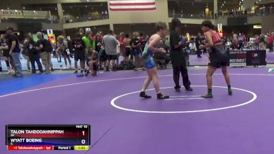 126 lbs Champ. Round 1 - Talon Tahdooahnippah, OK vs Wyatt Boeing, IL