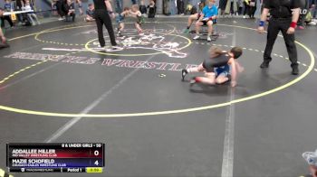 50 lbs Quarterfinal - Mazie Schofield, Chugach Eagles Wrestling Club vs Addallee Miller, Mid Valley Wrestling Club
