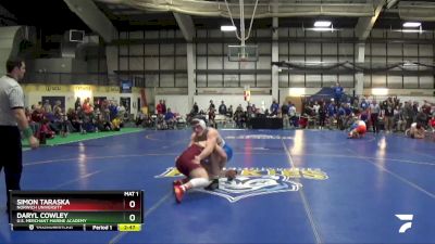 184 lbs Cons. Round 2 - Simon Taraska, Norwich University vs Daryl Cowley, U.S. Merchant Marine Academy