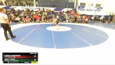 157 lbs Cons. Round 2 - Brett Back, University Of Dubuque vs Zaren Anderson, Carthage College