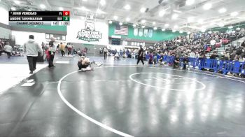 190 lbs Champ. Round 2 - Andre Takhmasian, Burbank vs John Venegas, Victor Valley