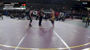 215 lbs 5th Place Match - Brandon Cook, Forest Grove vs Gage Ponton, Mountain View