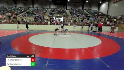 85 lbs Semifinal - Kannon Chambers, Rockmart Takedown Club vs Walker Compton, Roundtree Wrestling Academy