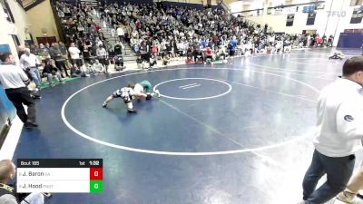 121 lbs Round Of 16 - Jack Baron, Germantown Academy vs Jared Hood, Ponaganset