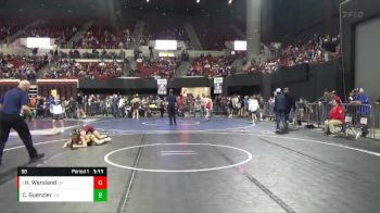 98 lbs Quarterfinal - Hailey Wersland, Laurel Matburners vs Cambri Guenzler, Choteau Wrestling