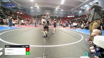 62 lbs Rr Rnd 3 - Carleigh Carhill, Ubasa Wrestling Academy vs Claire Prest, Independent