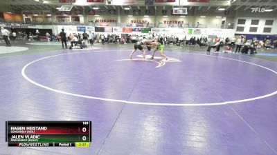 149 lbs Quarterfinal - Hagen Heistand, Concordia (Neb.) vs Jalen Vladic, Providence (Mont.)