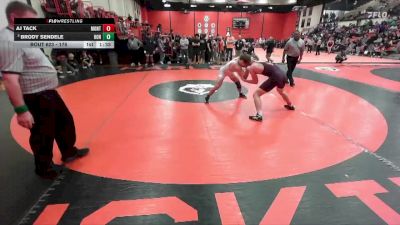 175 lbs Quarterfinal - Brody Sendele, Rockton (HONONEGAH) vs AJ Tack, Lombard (MONTINI)
