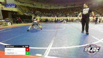 119 lbs Consi Of 8 #1 - Carson Dove, Plainview Youth Wrestling Club vs Drake Sheffield, Threestyle