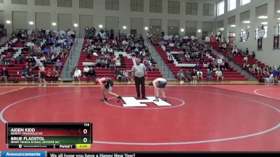 114 lbs Quarterfinal - Brue Fladstol, Berry Middle School (Hoover AL) vs Aiden Kidd, Hewitt-Trussville MS