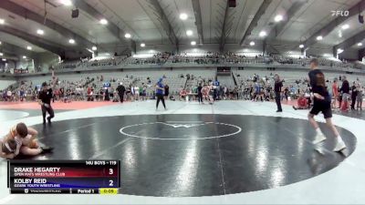 119 lbs Round 4 - Drake Hegarty, Open Mats Wrestling Club vs Kolby Reid, Ozark Youth Wrestling