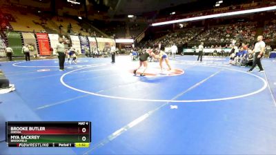 155 Class 1 lbs Quarterfinal - Mya Sackrey, Brookfield vs Brooke Butler, Odessa