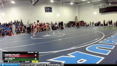 149 lbs Cons. Round 3 - Joe Penchi, UW Lacrosse vs Tanner Willett, North Central College