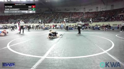 64 lbs Round Of 16 - Cj Tyler, Black Fox Wrestling Club vs Cage Daugherty, D3 Wrestling Cluib