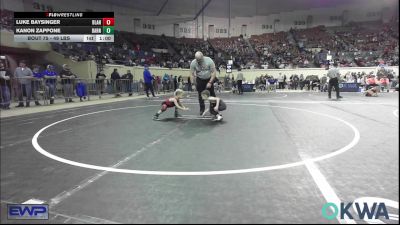 49 lbs Consi Of 8 #2 - Luke Baysinger, Blanchard Youth Wrestling Club vs Kanon Zappone, Barnsdall Youth Wrestling