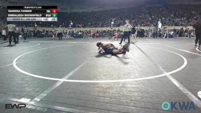 102 lbs Consi Of 8 #2 - Vanessa Farmer, Shelton Wrestling Academy vs Emmaliegh Brownfield, Wyandotte Youth Wrestling