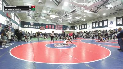 128 lbs Champ. Round 1 - Michael De Rosas, Savanna vs Hawk Alvarez, Mayfair High School
