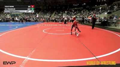 49 lbs Semifinal - Cole Hahn, Backyard Brawlers vs Eli Franklin, Mighty Warriors Wrestling Academy