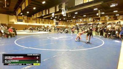 120 lbs Champ. Round 2 - Jacob Balladarez, Palm Desert vs Eli Almarinez, Vacaville