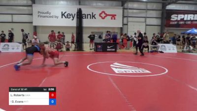 70 kg Consi Of 32 #1 - Luke Roberts, Cavalier Wrestling Club vs Dylan Evans, Pittsburgh Wrestling Club