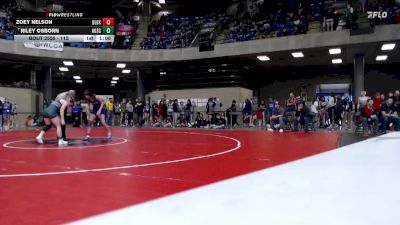 115 lbs Cons. Round 2 - Riley Osborn, Unattached vs Zoey Nelson, Unattached