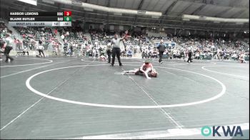 83 lbs 2nd Place - Harbor Lemons, Duncan Demon Wrestling vs Blaine Butler, Madill Takedown